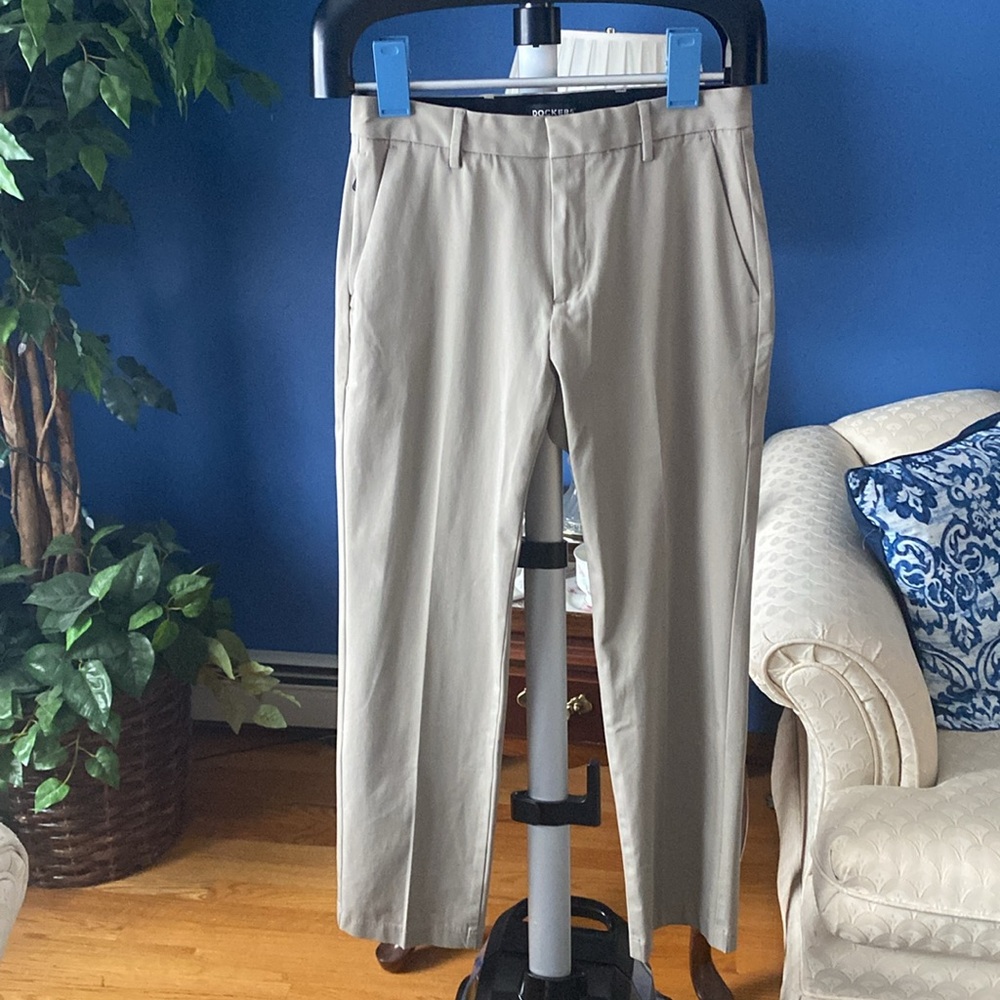 Khaki Stretch Dress Pants